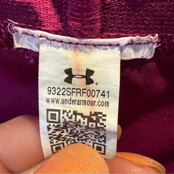 Under Armour Big Logo UA Women’s Compression Shorts Fushia Deep Pink - Picture 7 of 14